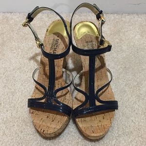 Michael Kors cork wedge sandals